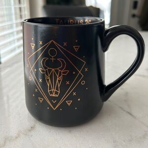 Black and Gold Taurus Mug